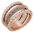 Swarovski Click Rose Gold-Tone Crystal Pavé Womens Ring Size 8 / 58 - 5143795
