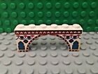 LEGO 1x White Arch Brick 1 x 6 x 2 w/ Indian Pattern from set 7418 #3307 Orient
