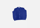 NWT 6XB 6X Big Blue Sleeveless Cardigan Sweater Vest 100% Cotton USA-Made