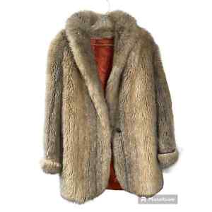Vintage Sears Faux Fur FASHIONS Coat size M/L