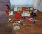 Vintage Magic Trick Lot 1900s+ Card Deck Wand Rings Coins Books Matches Balls +