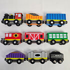 Melissa and Doug Wooden Wood Magnetic Trains Lot of 9 Children Toy Set