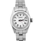 Ladies Rolex Oyster Perpetual White Stainless Steel 24mm Automatic Watch 67180