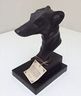 Dark Bronze Greyhound Sculpted Head Single Bookend Metal Defect