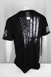 Grunt Style Men's 1776 Flag T Shirt Short Sleeve Shirt Crew XXL Black