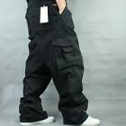Plus Military Men Long Pants Loose Baggy Carpenter Overall 100% Cotton Trousers