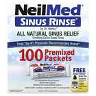 2 X NeilMed, Sinus Rinse, All Natural Sinus Relief, 100 Premixed Packets