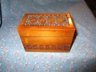 Decorative Wood Double Playing Card Holder   Made in Poland  Appears Unused