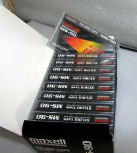 New Listing10 MAXELL PROFESSIONAL MS-90 AUDIO PRO BLANK CASSETTE TAPES BOXED  NEW SEALED