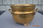 Vintage 3 Footed Brass Planter Pot 6 ¼” x 4 ½”