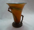 Roseville Pottery Brown Pinecone Trumpet Urn Flower Vase 906-6, 1930’s