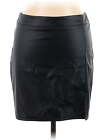 Shein Women Black Faux Leather Skirt L