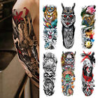 Large Temporary Full Arm Tattoo Tribal Tiger Body Stickers Art Sleeve Women Men