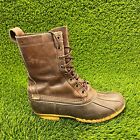 LL Bean Maine Mens Size 7 Brown Working Outdoor Leather Lace Up Duck Boots