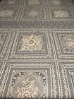 Vintage Lace Printed Handmade Quilt 105x87 king #260