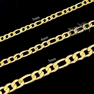 Gold Plated Stainless Steel Figaro Chain 16