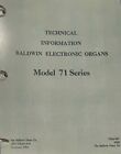 Baldwin Organ Service Manuals Model 71 Series