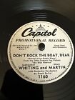 New ListingPROMO Capitol 78 RPM Margaret Whiting Dean Martin - Don’t Rock The Boat 1160 V+