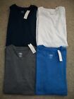 NEW WITH TAGS LOT OF 4 MENS SIZE S GEORGE WHITE BLUES GRAY TEE SHIRTS 8132