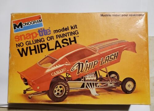Monogram Model Kit Whip Lash Camaro Funny Car Snap-Tite 8276 Orange  INCOMPLETE