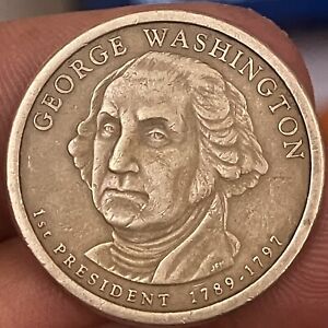 PRESIDENTIAL DOLLAR COIN GEORGE WASHINGTON  2007 P  W/EDGE COLOR