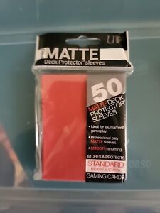 50 Ultra PRO Pro-Matte Deck Protector Card Sleeves Standard RED JLP82650