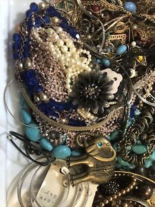 Silver Or Gold In Bulk Boxes 1lb  ALL WEARABLE Fashion Vintage Bulk jewelry