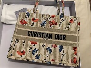 Vintage Dior Tote Bag Hibiscus Medium