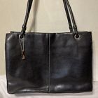 Sag Harbor - Shoulder Bag, Tote Purse, Black Leather Large - Nice Condition