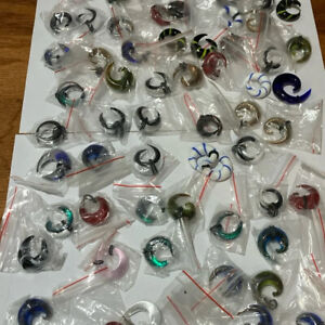 Bulk Wholesale / resale lot of 62 00g spiral glass tapers