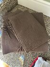 POTTERY BARN Pick-Stitch Handcrafted Cotton/Linen Quilt-King 2 King Shams Brown