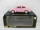Maisto 1/18 Scale Pink 1951 Volkswagen Export Sedan #31820 VG
