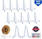10/20X Card Display Stand Clear Acrylic Easel Stands Coin Display Stand Cards US