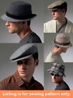SEWING PATTERN Sew Mens Hats Fedora Newsboy Flat Cap Bucket Hat Vintage 8869