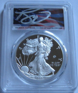2020-W PCGS PR70 v75 Privy WWII Anniversary PROOF SILVER EAGLE COIN ~Cleveland~