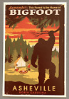 Asheville, North Carolina - Home of Bigfoot - Lantern Press Postcard