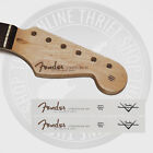 (2) Fender Strat Style Waterslide Decals for Headstock w/ Custom Shop Logo
