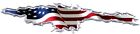 American flag rip motorcycle go kart race car truck semi vinyl graphic decal