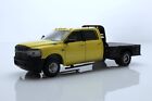 2020 Dodge Ram 3500 Flatbed Pickup Truck Dually 1:64 Diecast Model Yellow Black