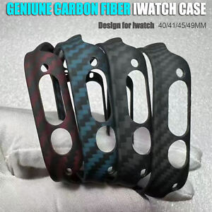 For Apple Watch Series Ultra 8 7 6 5 4 SE 40/44/45/49mm Cover Case Carbon Fiber