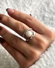 White Pearl Gemstone 925 Silver Ring Handmade Jewelry Ring All Size For Women