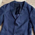 CURRENT Z Zegna Blue Summer Shirt Jacket Sport Coat Blazer US 36R Stretch IT 46R