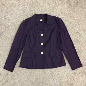 Virgo Womens Size 8 Deep Plum Purple Blazer Jacket
