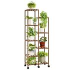 Tall Indoor Plant Stand with Wheels Multiple Plants Holder Home Decor Plant Gift