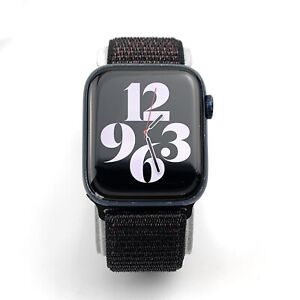 Apple Watch Series 6 44mm Blue Aluminum with Black Nylon Loop (GPS)