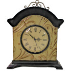 Sharp Pressed Metal Antique Design Two Tone Analog Mantle Clock 12.5