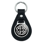 Celtic Knot Black Leather Keychain