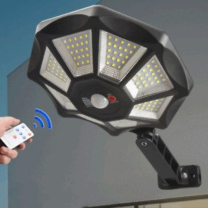 LED Solar Lights Motion Sensor 3 Mode Wall Light Outdoor Garden Yard Street Lamp