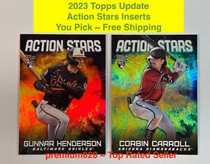 2023 Topps Update ACTION STARS INSERT 1-30 Finish Set YOU PICK Free Shipping