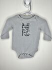 My Aunt Themed One Piece Bodysuit Baby Size 18 Months Gray Long Sleeve